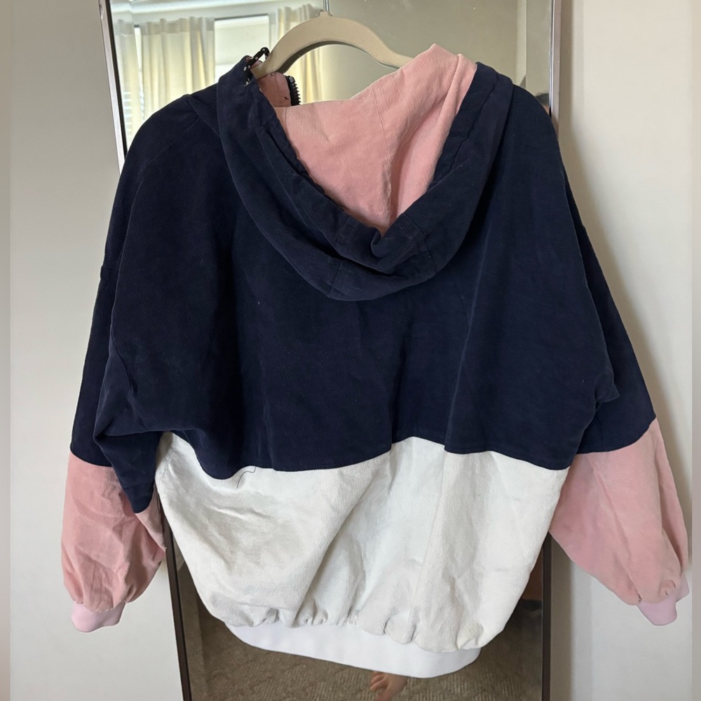 Colorblock Hooded Bomber Jacket - Picture 2 of 2